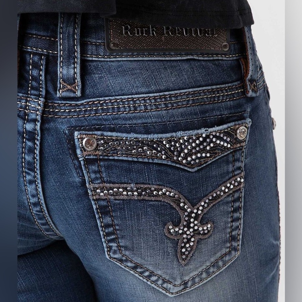 Rock Revival Blue Straight Leg Jeans